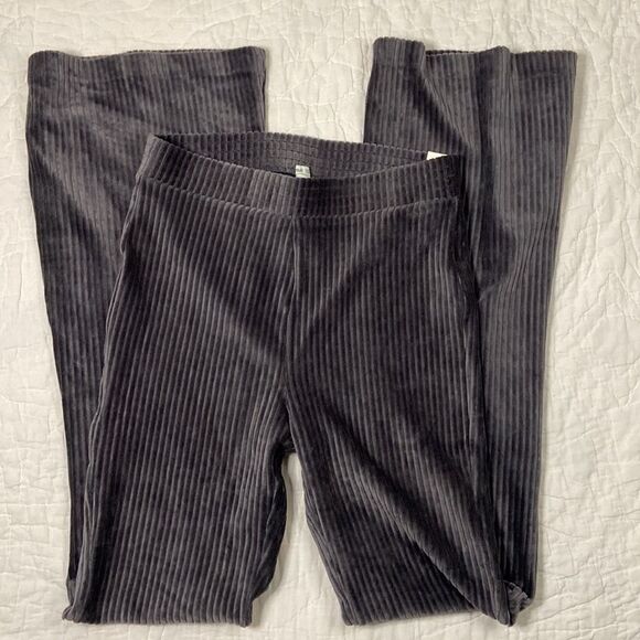 NWT Aerie Ribbed Flare Leg Gray Leggings size Small - Picture 4 of 8